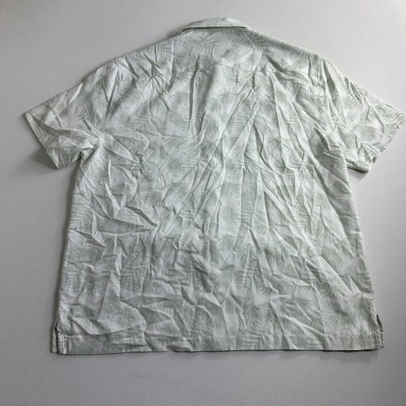 NAT NAST Silk Blend Short Sleeve‎ Camp Shirt Size Mens Size Large Green Floral - Picture 2 of 10